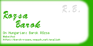 rozsa barok business card